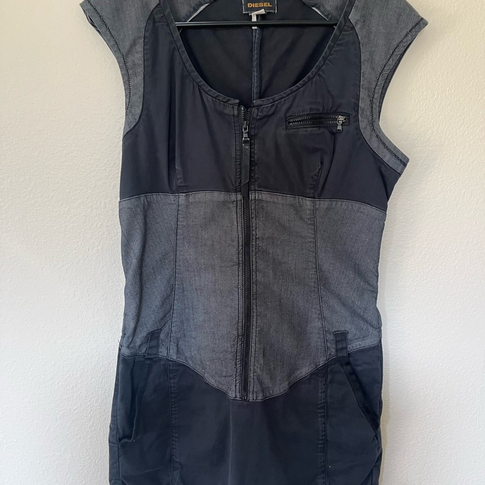 Diesel Two-Tone Black and Gray Dress